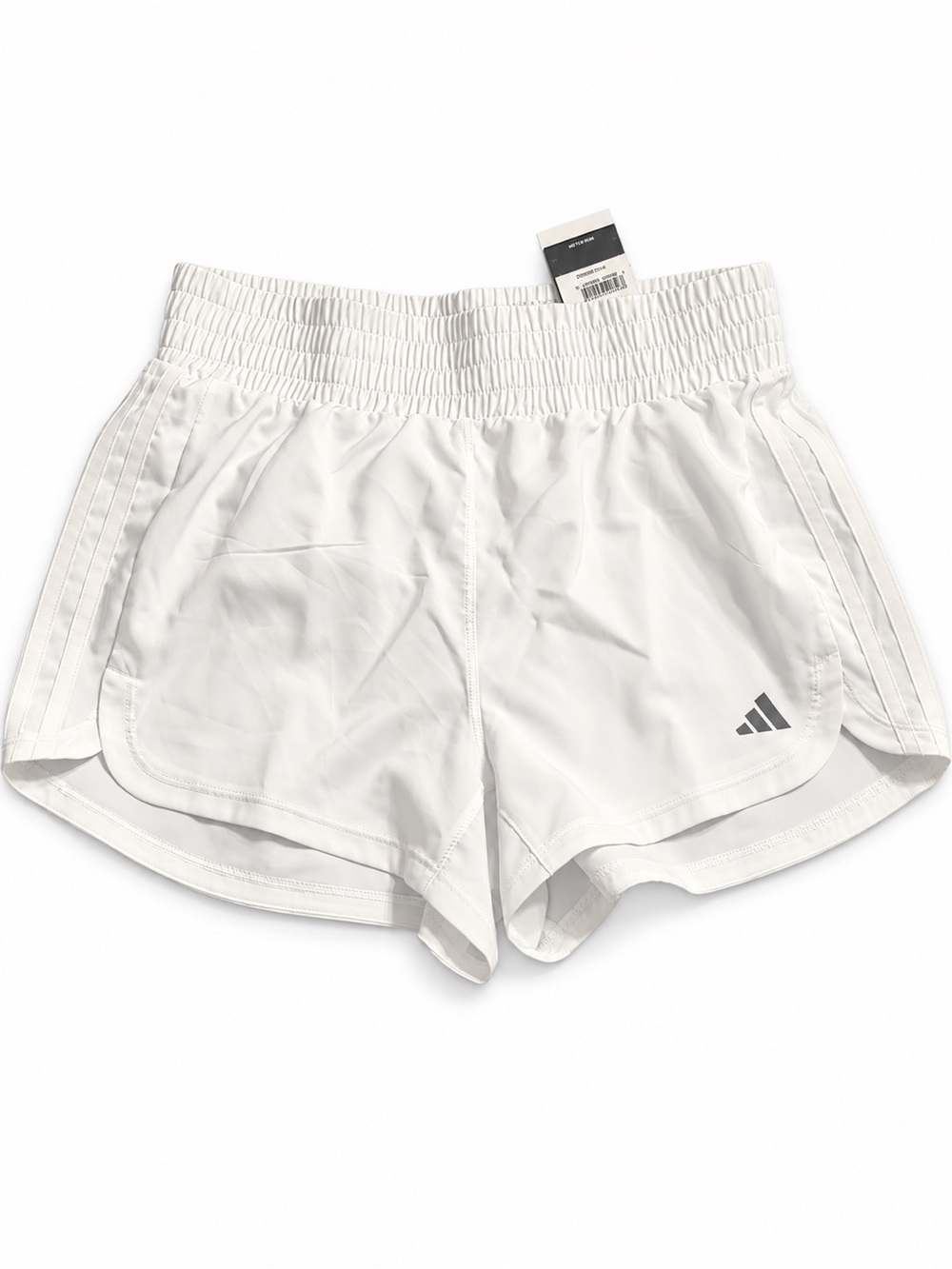 adidas White Athletic 3-Stripe Women's Running Shorts